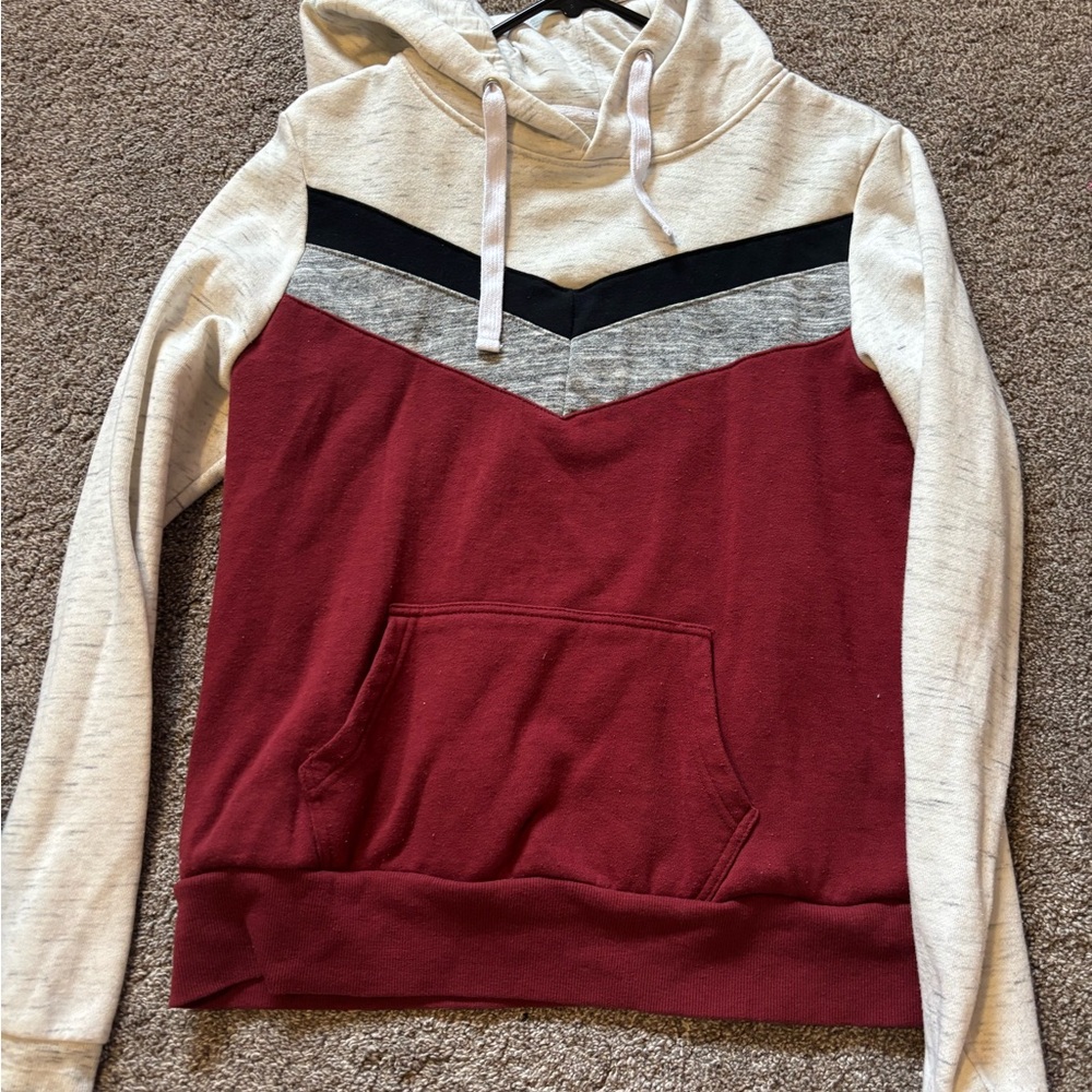 Reflex Women's Colorblock Sweater - Cream, Gray, Red